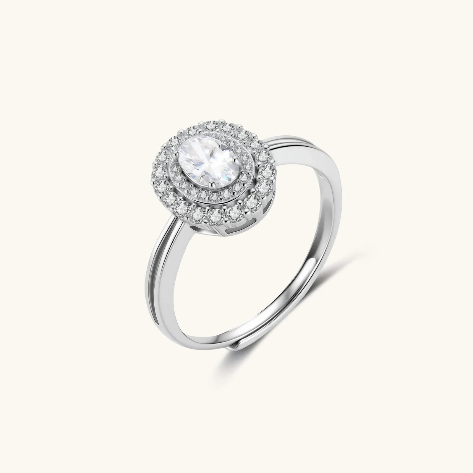 Double Halo Promise Moissanite Ring - nuara