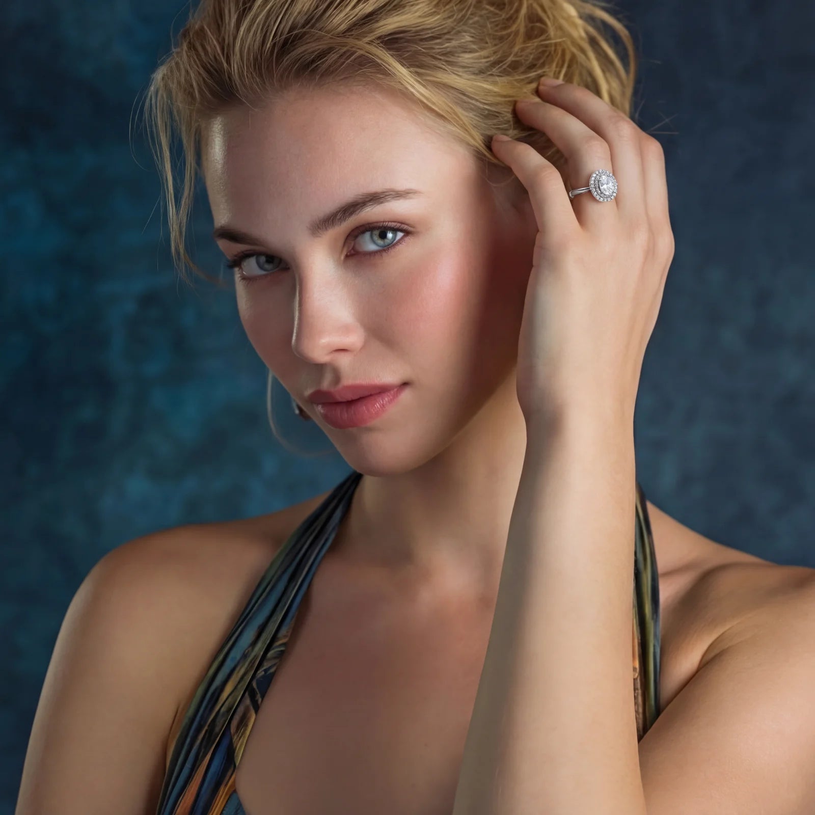 Double Halo Promise Moissanite Ring - nuara