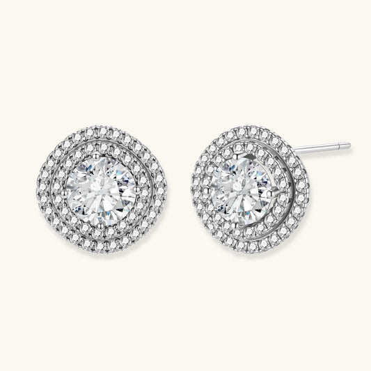 Celestial Halo Moissanite Studs - nuara