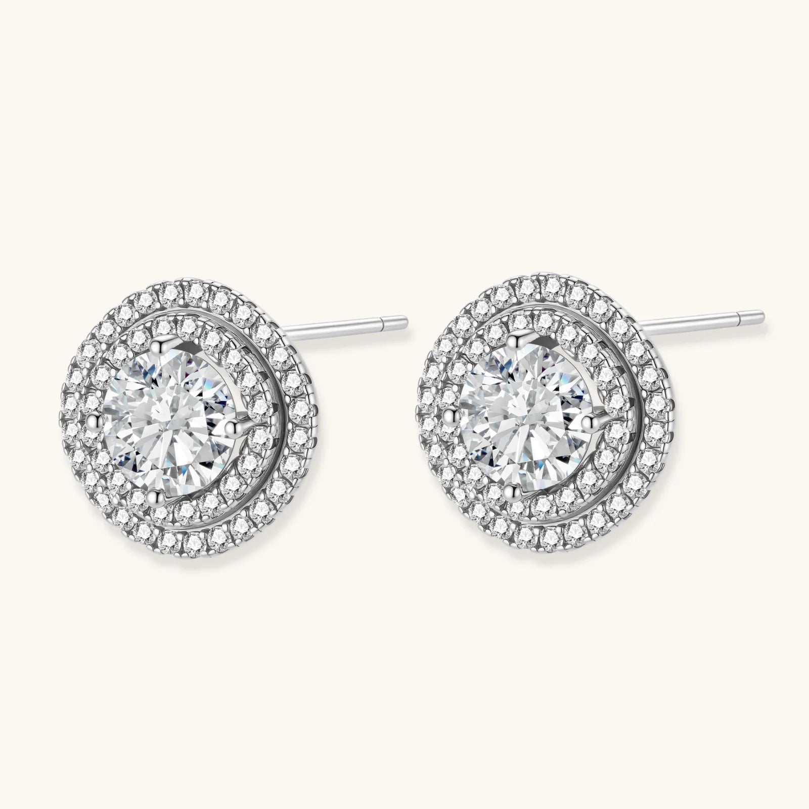 Celestial Halo Moissanite Studs - nuara