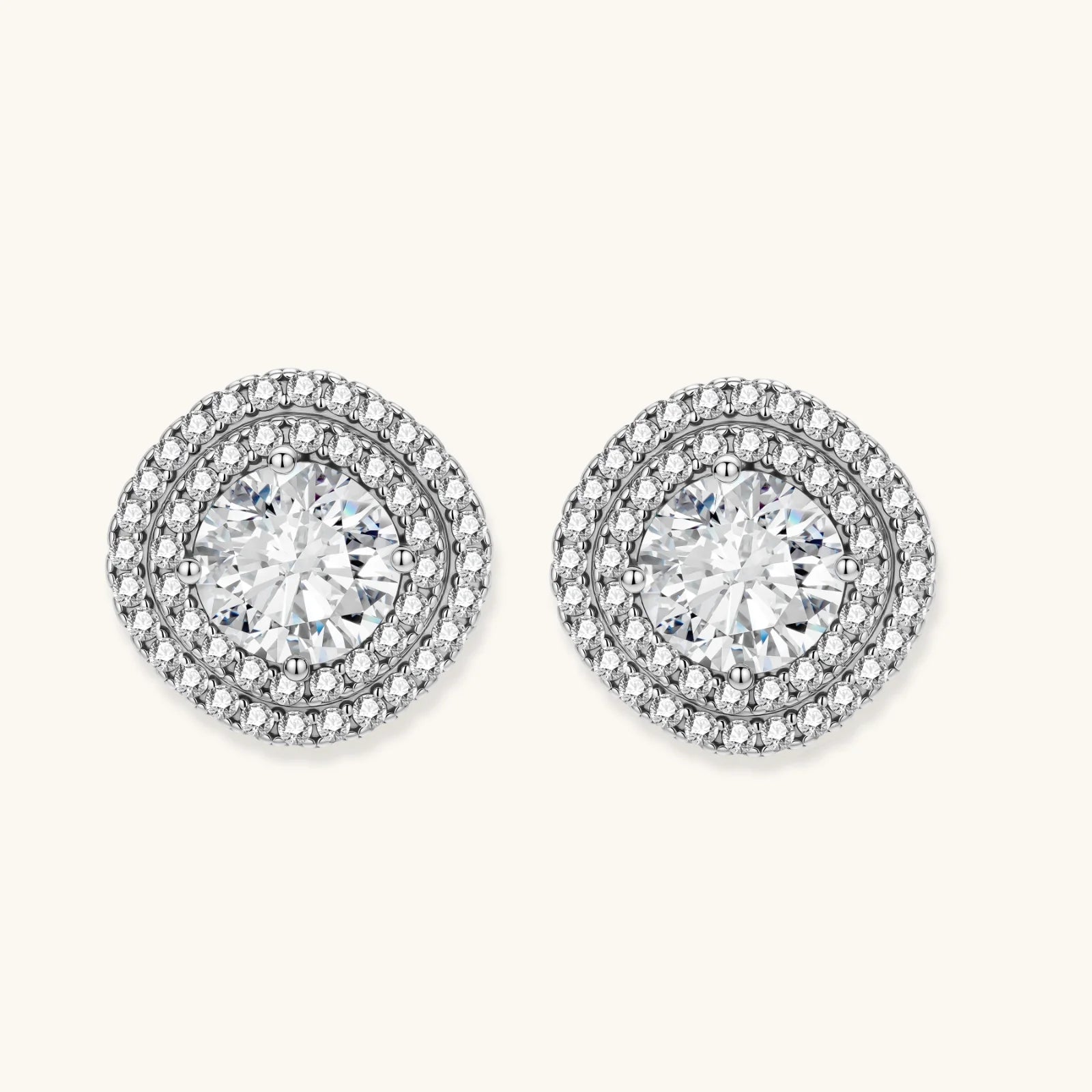 Celestial Halo Moissanite Studs - nuara
