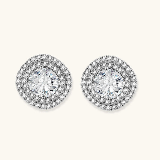 Celestial Halo Moissanite Studs - nuara