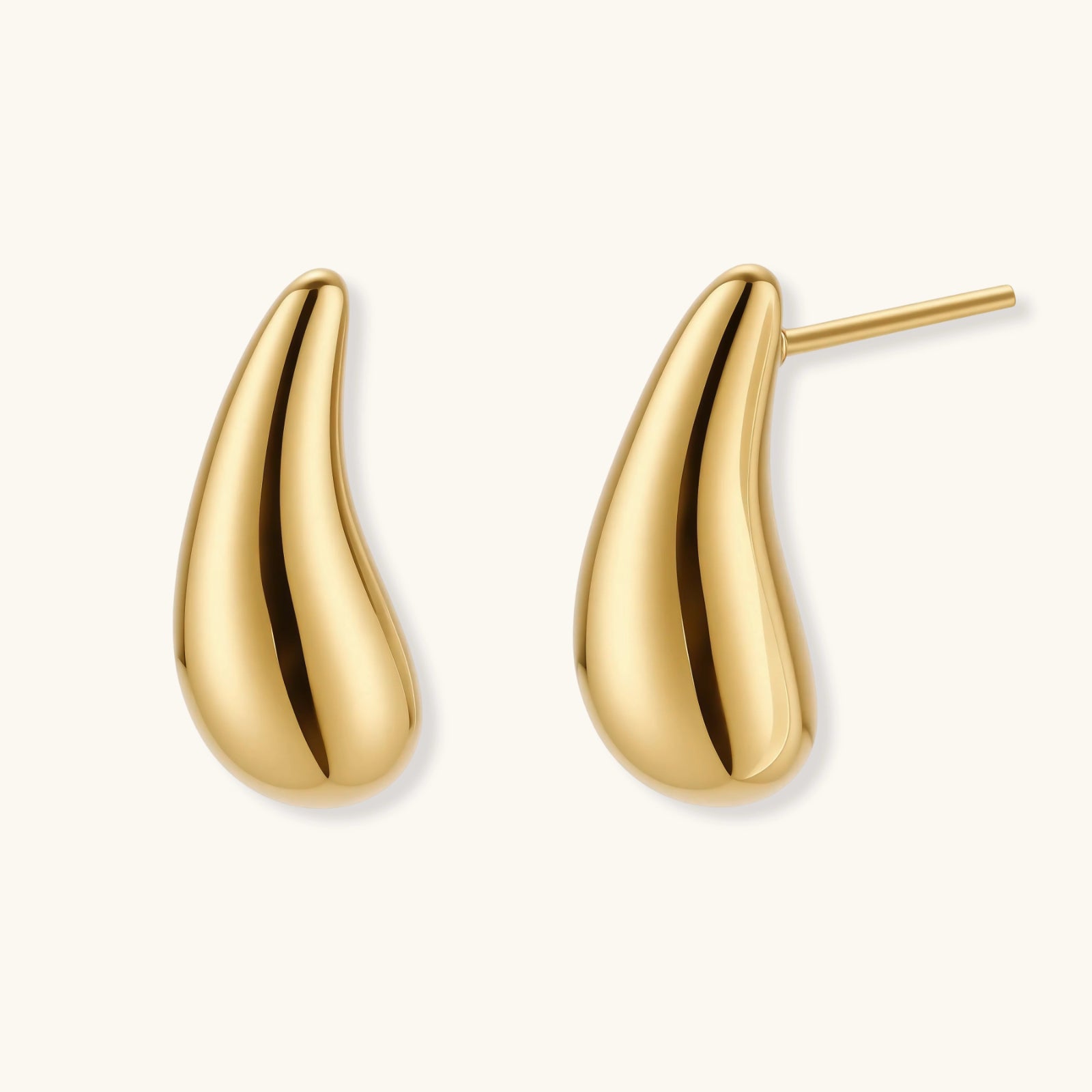 Golden Teardrop Studs - nuara