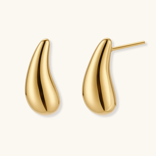 Golden Teardrop Studs - nuara