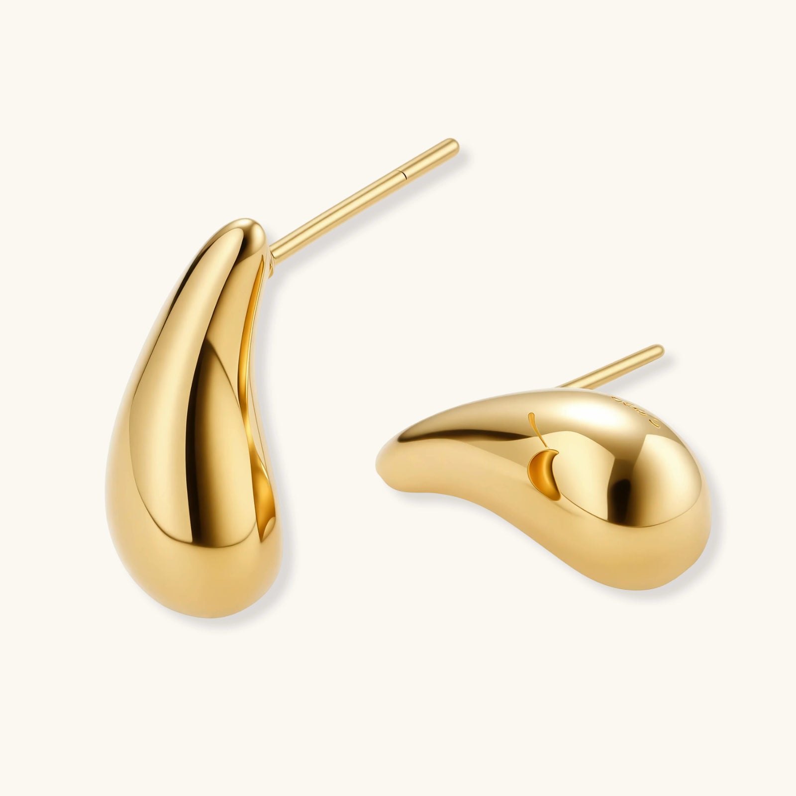 Golden Teardrop Studs - nuara