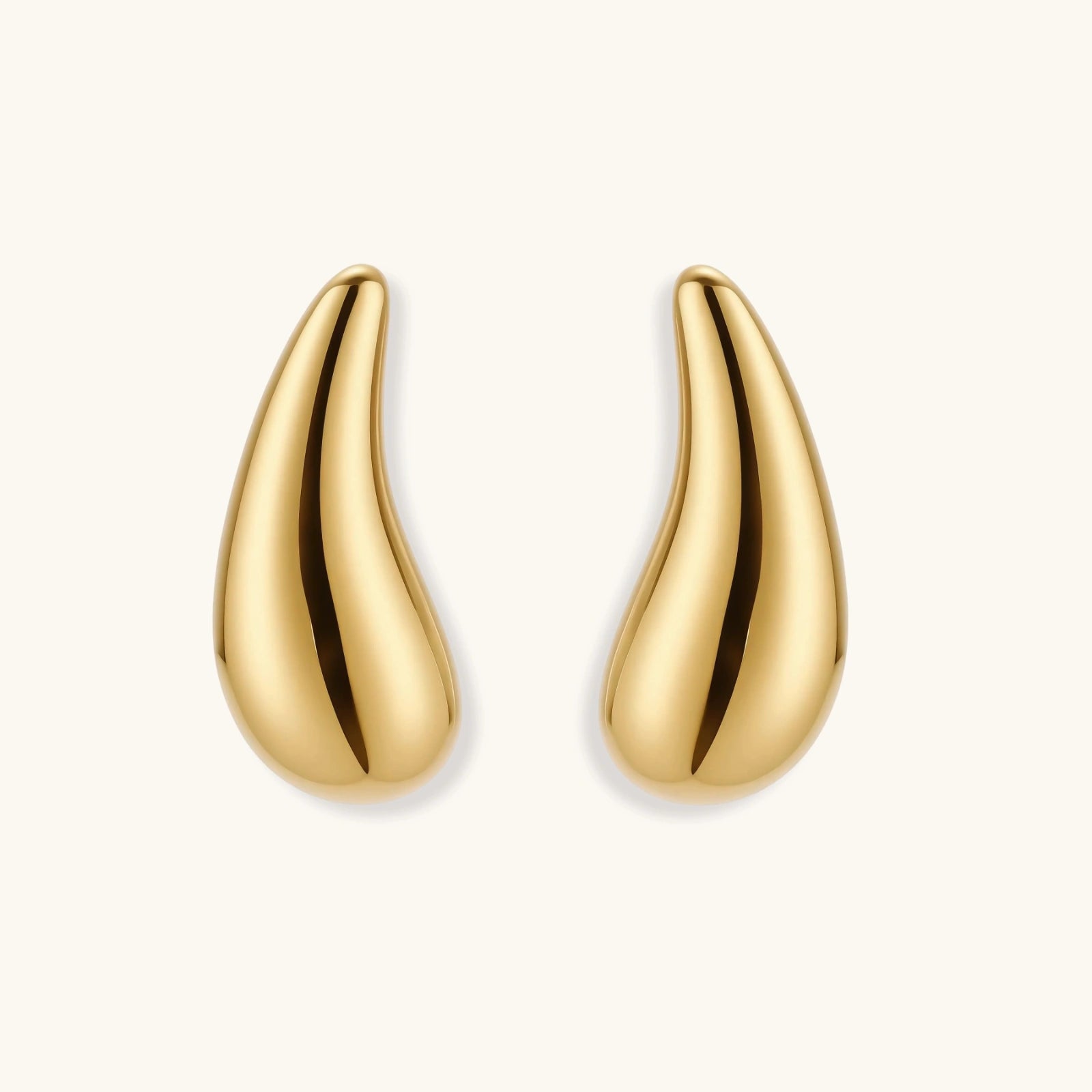 Golden Teardrop Studs - nuara