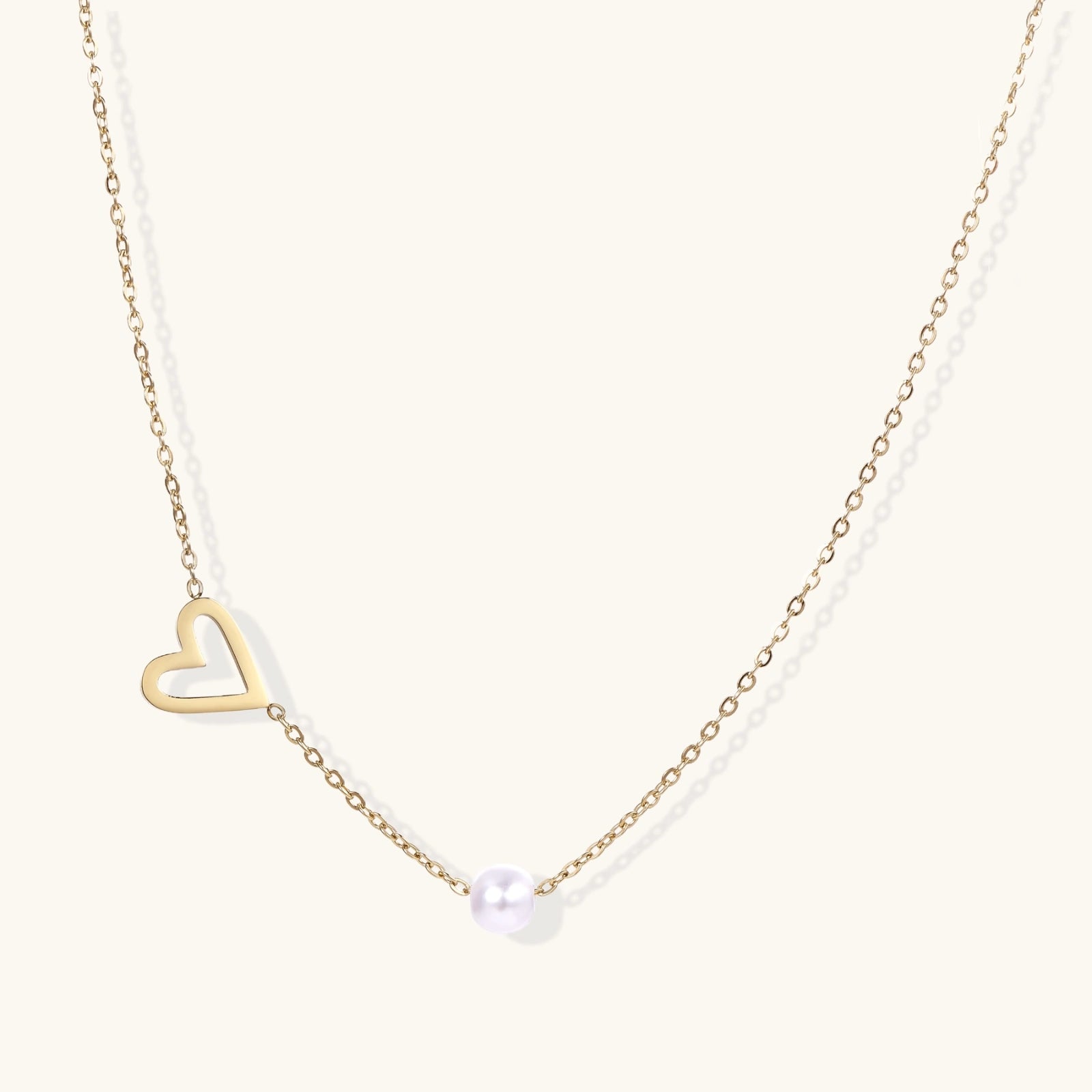 Pearl Heart Embrace Necklace - nuara