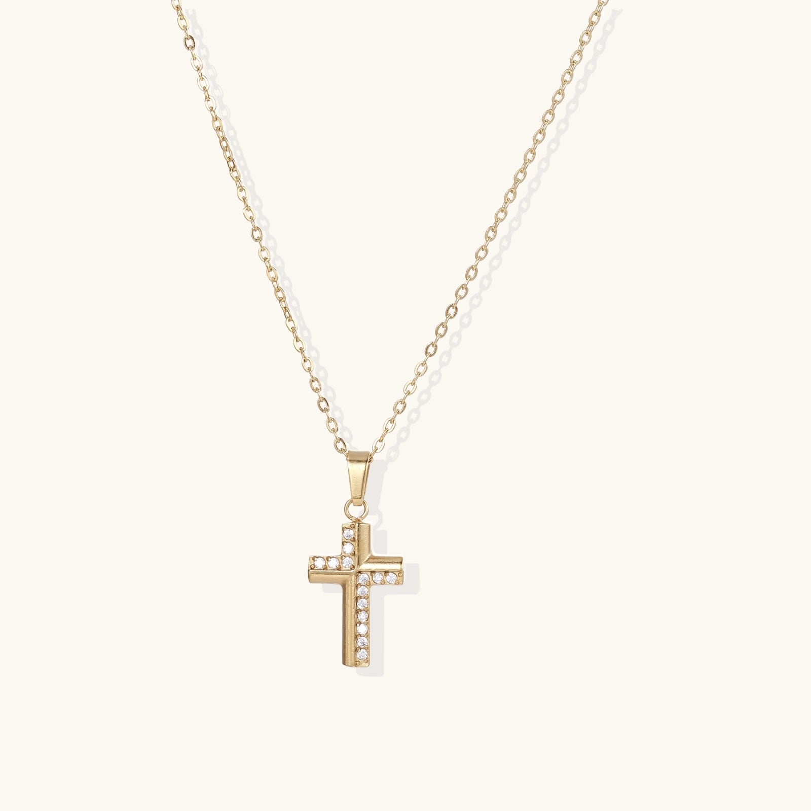 Divine Radiance Cross Necklace - nuara