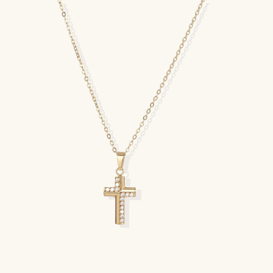 Divine Radiance Cross Necklace - nuara
