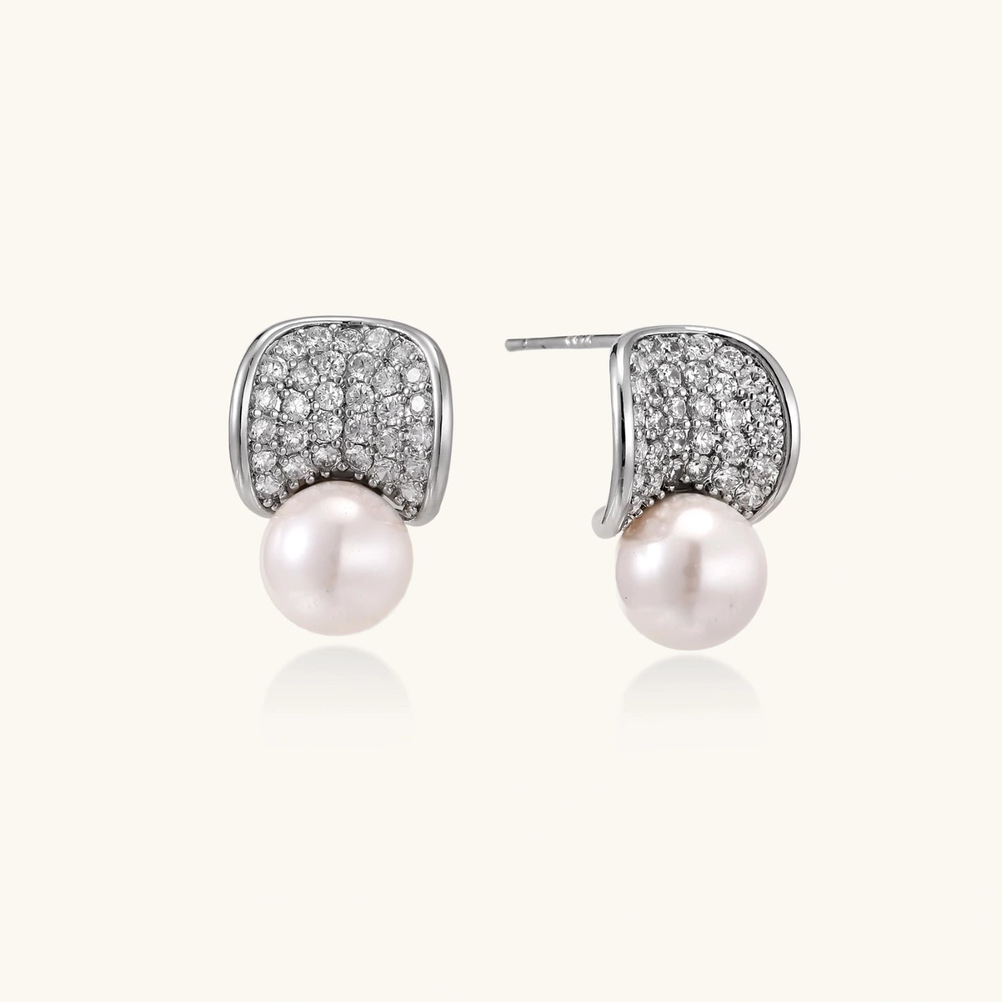 Luna Pearl Dome Studs - nuara