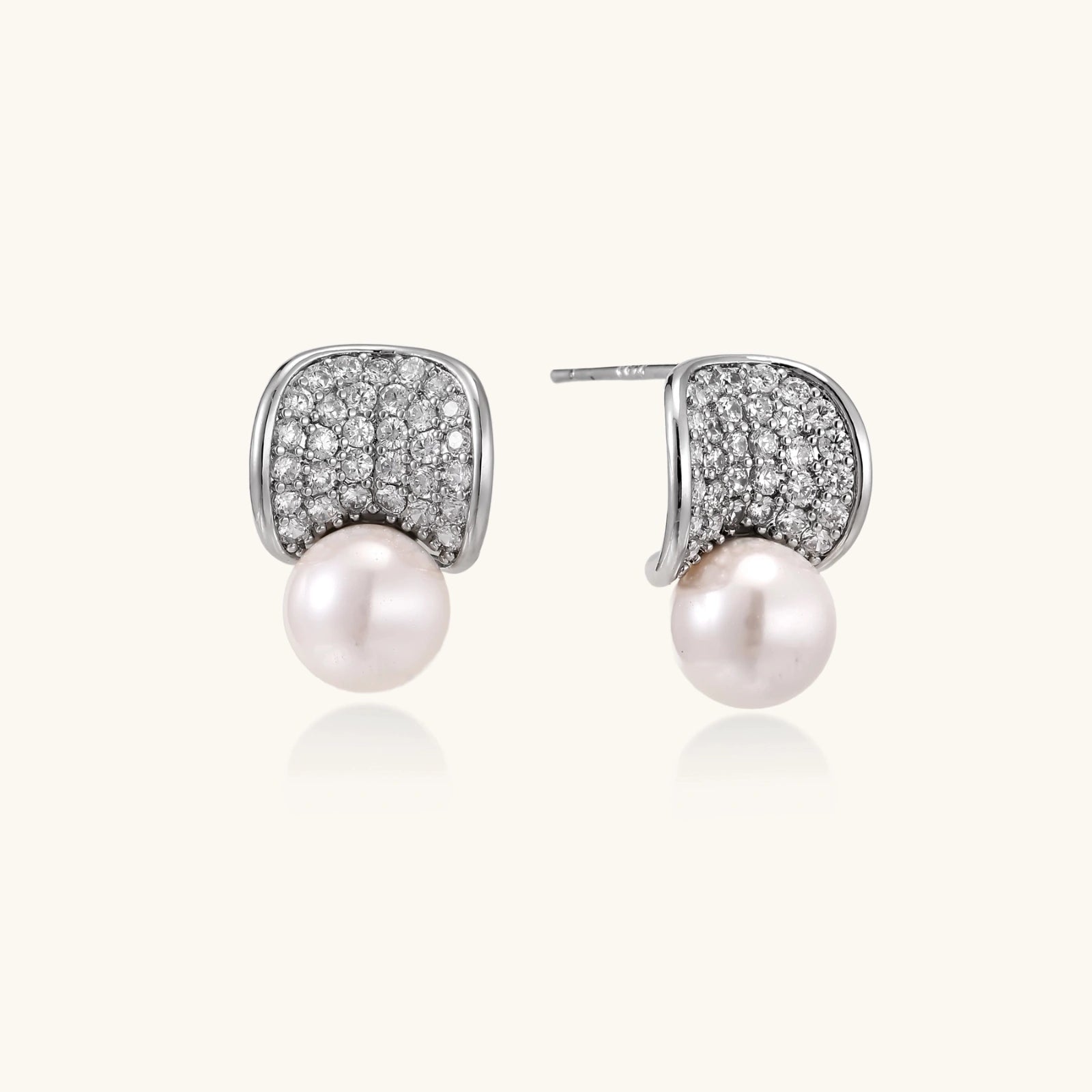 Luna Pearl Dome Studs - nuara