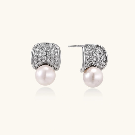 Luna Pearl Dome Studs - nuara