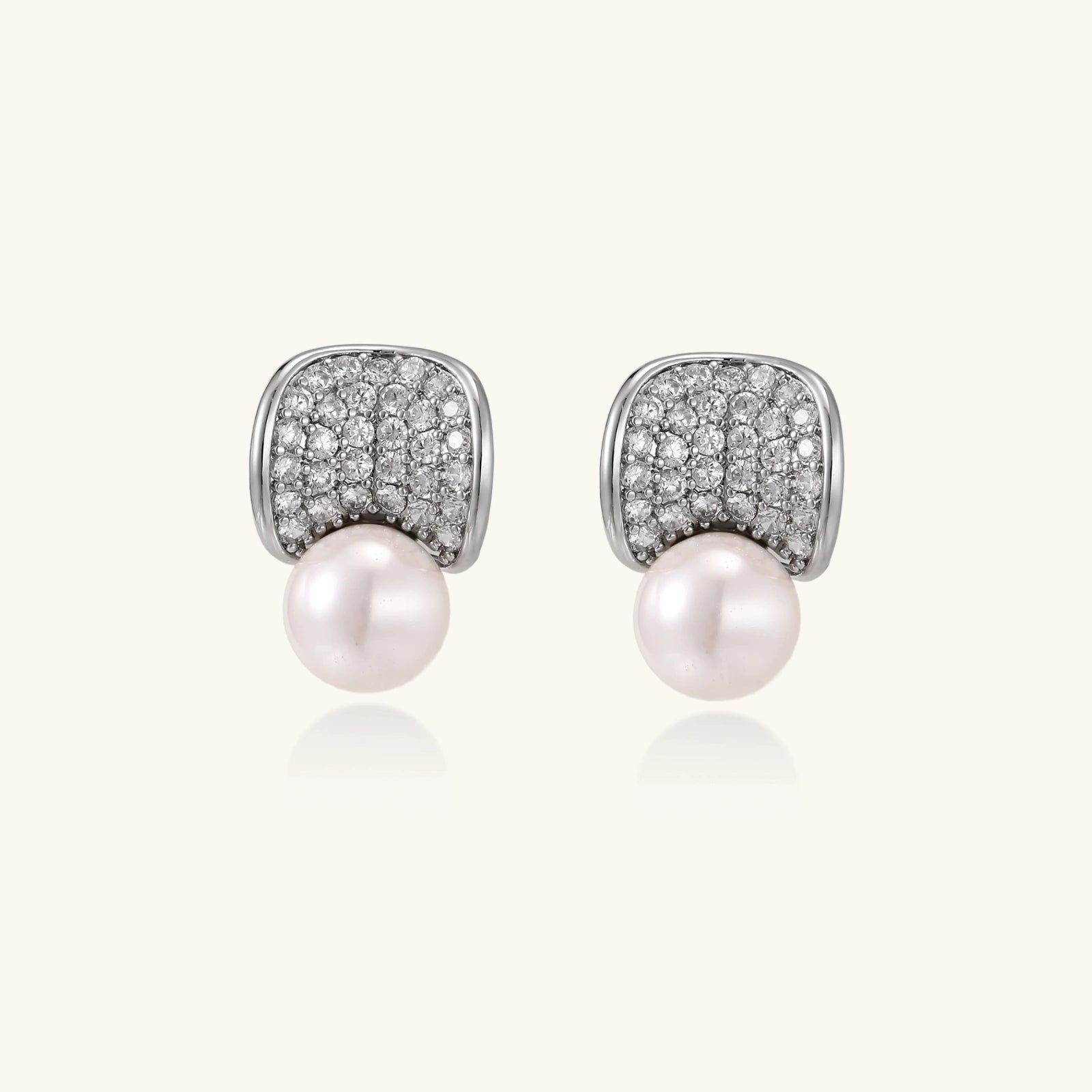Luna Pearl Dome Studs - nuara