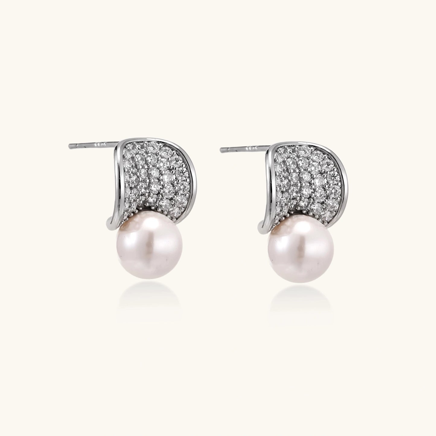 Luna Pearl Dome Studs - nuara