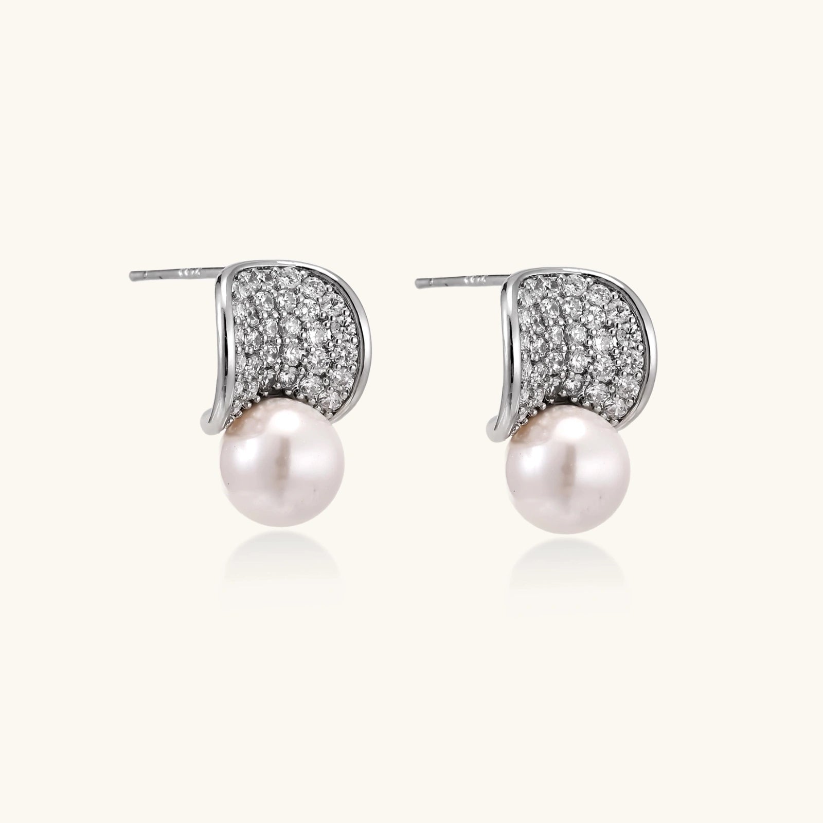 Luna Pearl Dome Studs - nuara