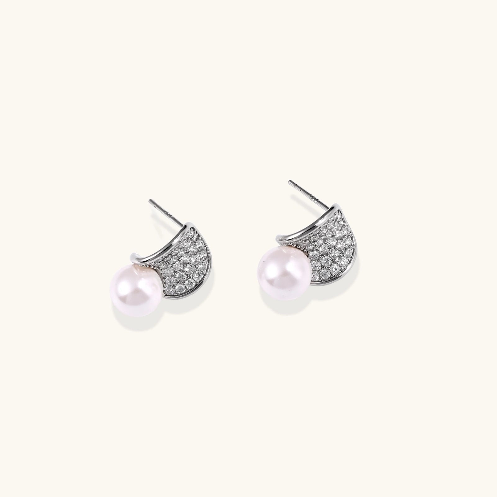 Luna Pearl Dome Studs - nuara