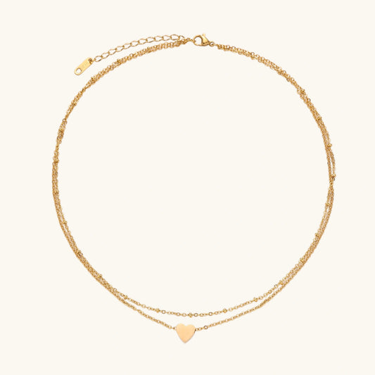Layered Heart Necklace - nuara