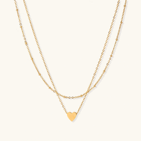 Layered Heart Necklace - nuara