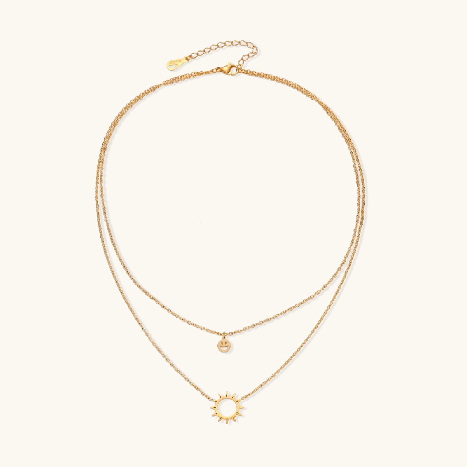 Sunshine Smiley Layered Necklace - nuara