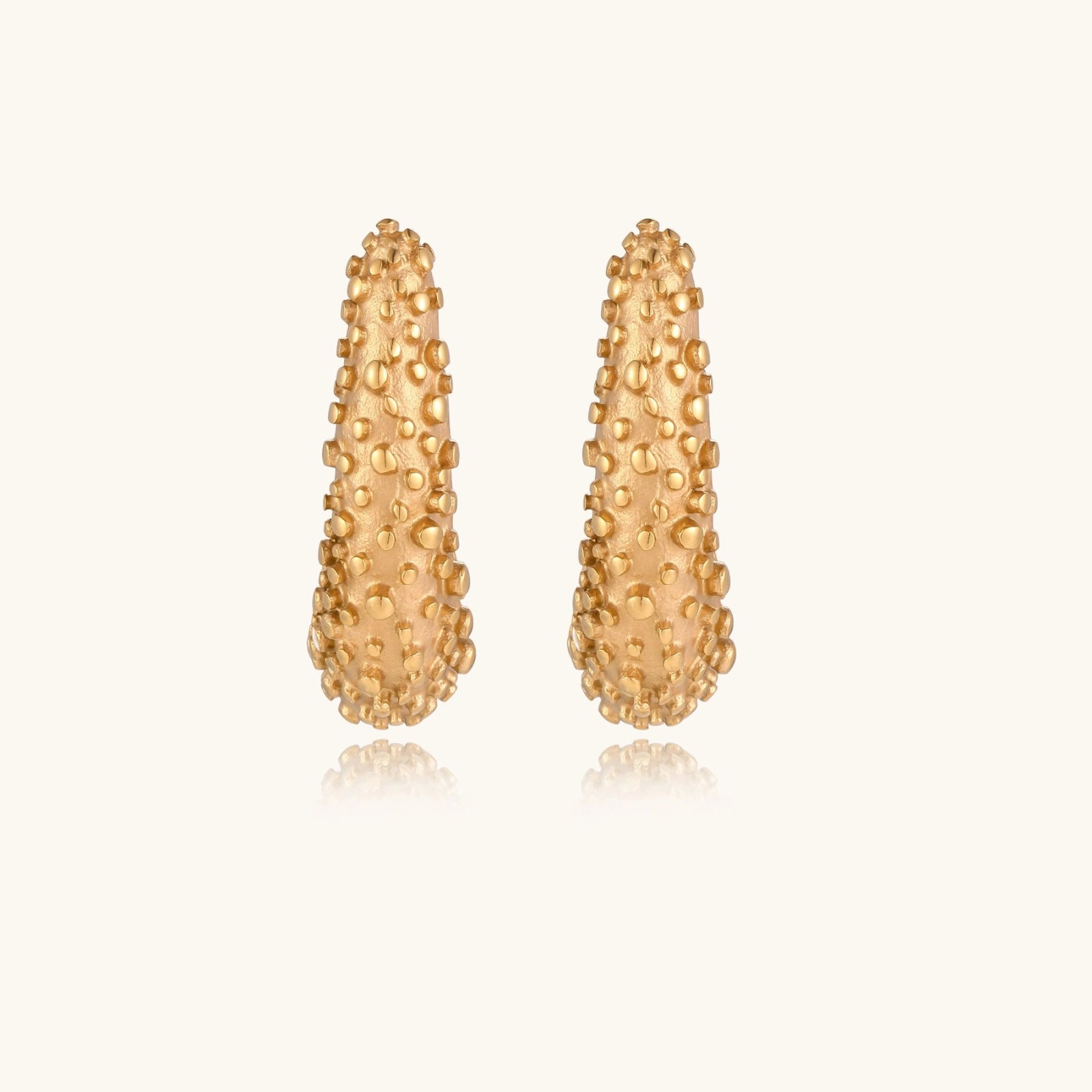 Textured Crescent Hoops - nuara