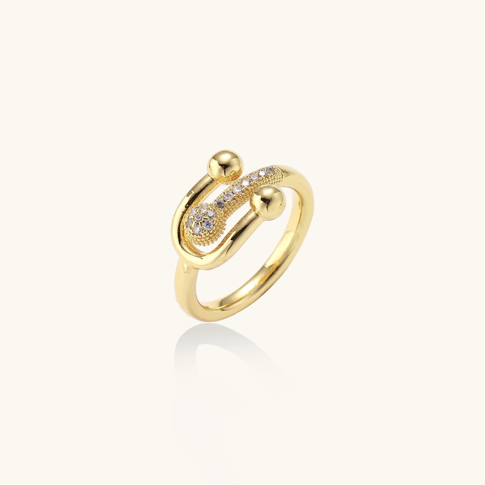 Safety Pin Statement Ring - nuara