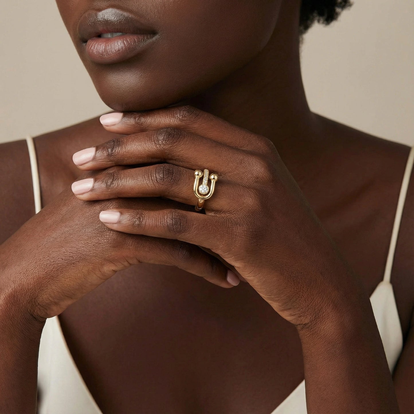 Safety Pin Statement Ring - nuara